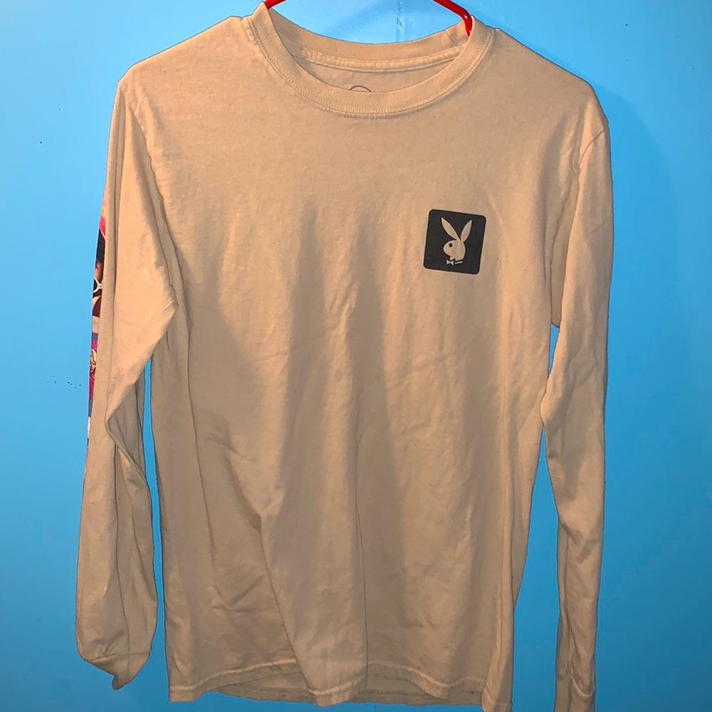 Long Sleeve PLAYBOY shirt, light brown. Medium